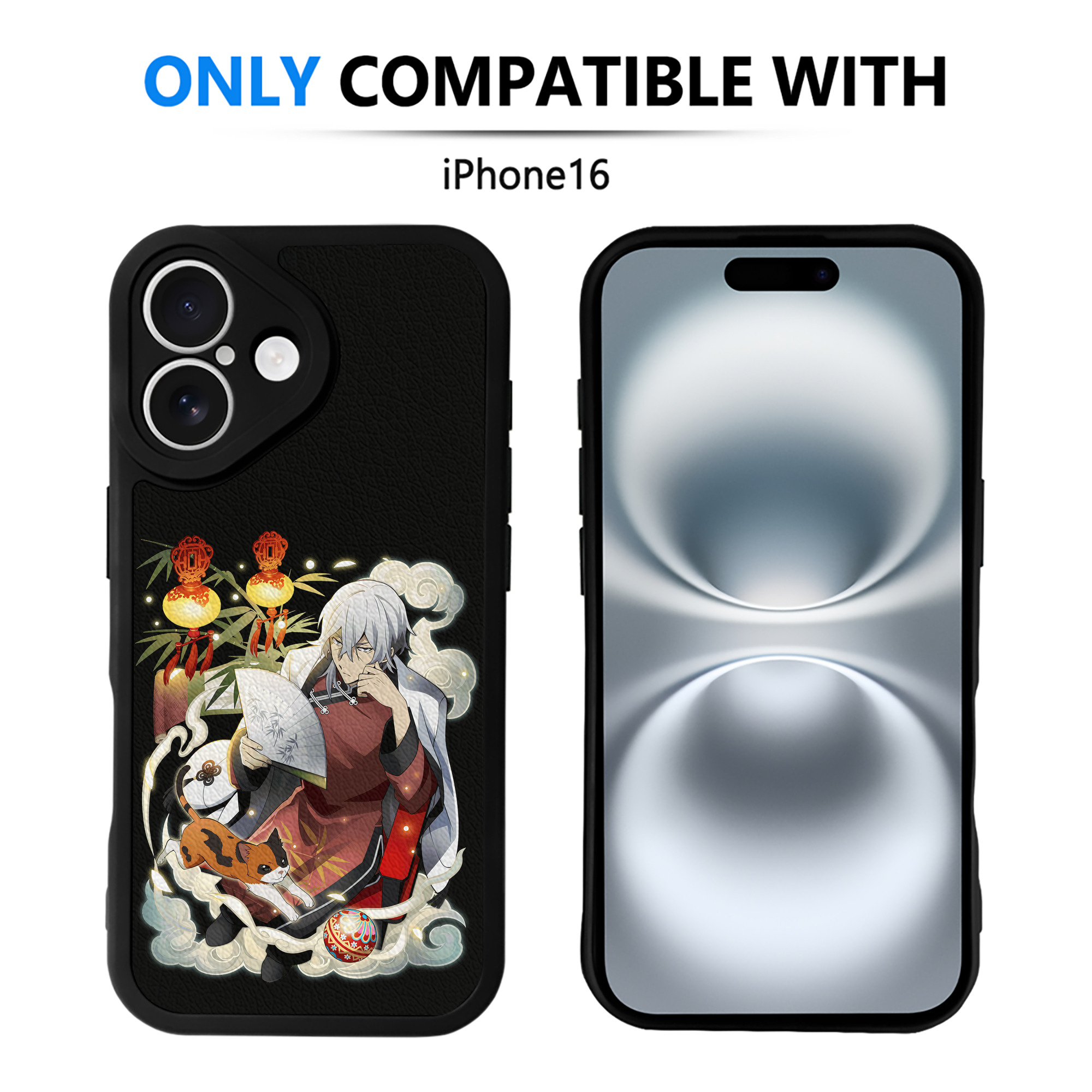 （画像用） 文豪ストレイドッグス Bungo Stray Dogs 【iPhone 16シリーズ対応】シリコンスマホケース（レザー調） 材質：シリコン